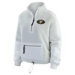 Pittsburgh Penguins WEAR by Erin Andrews Women's Polar Fleece Quarter-Zip Jacket - Gray Jackets