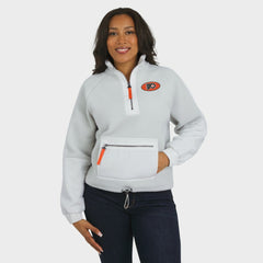Philadelphia Flyers WEAR by Erin Andrews Women's Polar Fleece Quarter-Zip Jacket - Gray Jackets
