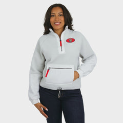 Florida Panthers WEAR by Erin Andrews Women's Polar Fleece Quarter-Zip Jacket - Gray Jackets