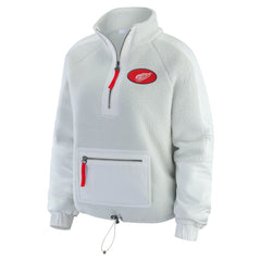 Detroit Red Wings WEAR by Erin Andrews Women's Polar Fleece Quarter-Zip Jacket - Gray Jackets