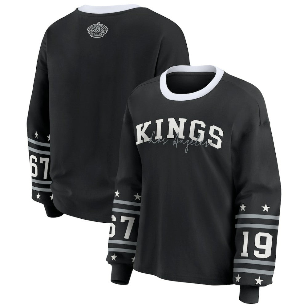 Los Angeles Kings WEAR by Erin Andrews Women's Long-Sleeve Sport T-Shirt - Black T-shirts