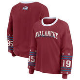 Colorado Avalanche WEAR by Erin Andrews Women's Long-Sleeve Sport T-Shirt - Burgundy T-shirts