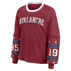 Colorado Avalanche WEAR by Erin Andrews Women's Long-Sleeve Sport T-Shirt - Burgundy T-shirts
