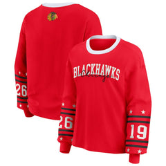 Chicago Blackhawks WEAR by Erin Andrews Women's Long-Sleeve Sport T-Shirt - Red T-shirts