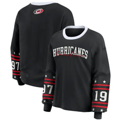 Carolina Hurricanes WEAR by Erin Andrews Women's Long-Sleeve Sport T-Shirt - Black T-shirts