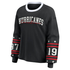 Carolina Hurricanes WEAR by Erin Andrews Women's Long-Sleeve Sport T-Shirt - Black T-shirts