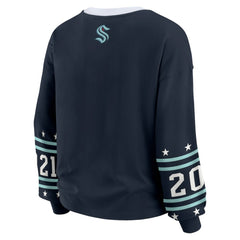 Seattle Kraken WEAR by Erin Andrews Women's Long-Sleeve Sport T-Shirt - Deep Sea Blue T-shirts