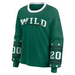 Minnesota Wild WEAR by Erin Andrews Women's Long-Sleeve Sport T-Shirt - Green T-shirts