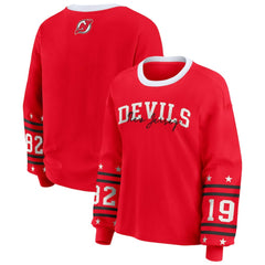 New Jersey Devils WEAR by Erin Andrews Women's Long-Sleeve Sport T-Shirt - Red T-shirts