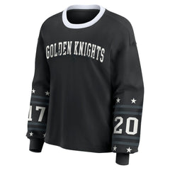 Vegas Golden Knights WEAR by Erin Andrews Women's Long-Sleeve Sport T-Shirt - Black T-shirts