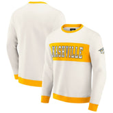 Nashville Predators Darius Rucker Collection by Fanatics Colorblock Pullover Sweatshirt - Cream Sweatshirts