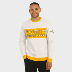 Nashville Predators Darius Rucker Collection by Fanatics Colorblock Pullover Sweatshirt - Cream Sweatshirts