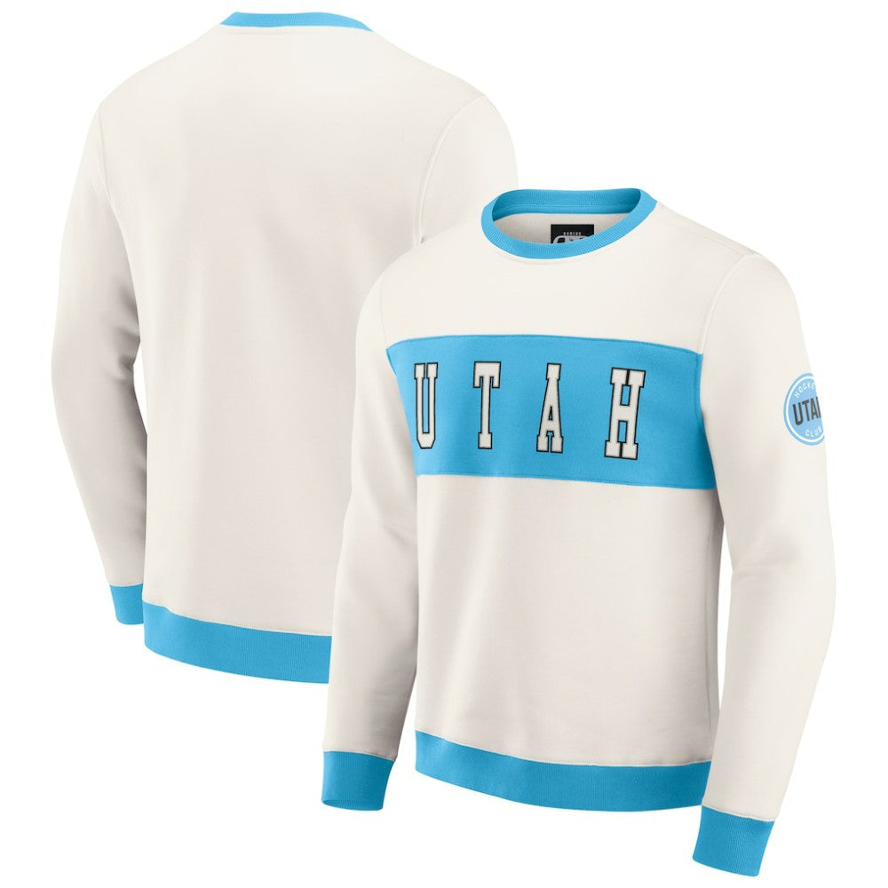 Utah Hockey Club Darius Rucker Collection by Fanatics Colorblock Pullover Sweatshirt - Cream Sweatshirts
