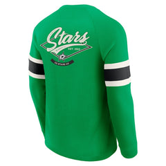 Dallas Stars Darius Rucker Collection by Fanatics Waffle-Knit Raglan Long Sleeve Henley T-Shirt - Green T-shirts