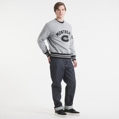 Montreal Canadiens Todd Snyder by Fanatics Relaxed Canadian Fleece Crew - Athletic Heather Gray