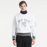 New York Rangers Todd Snyder by Fanatics Relaxed Canadian Fleece Crew - White