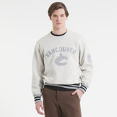 Vancouver Canucks Todd Snyder by Fanatics Relaxed Canadian Fleece Crew - Heather Gray