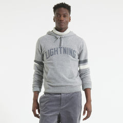 Tampa Bay Lightning Todd Snyder by Fanatics Cashmere Hooded Sweater - Athletic Heather Gray