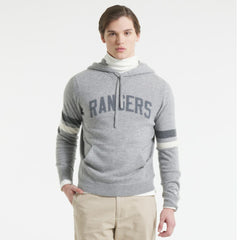 New York Rangers Todd Snyder by Fanatics Cashmere Hooded Sweater - Athletic Heather Gray
