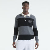 Chicago Blackhawks Todd Snyder by Fanatics Cashmere Rugby Sweater - Dark Heather Gray
