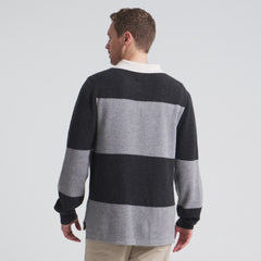 Los Angeles Kings Todd Snyder by Fanatics Cashmere Rugby Sweater - Athletic Heather Gray