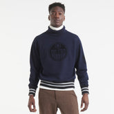 Edmonton Oilers Todd Snyder by Fanatics Relaxed Canadian Fleece Turtleneck - Navy