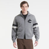 Vancouver Canucks Todd Snyder by Fanatics Full-Zip Fleece - Dark Heather Gray