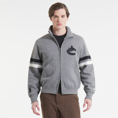 Vancouver Canucks Todd Snyder by Fanatics Full-Zip Fleece - Dark Heather Gray