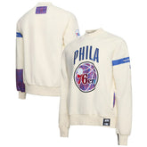 Philadelphia 76ers NBA x Two Hype Culture & Hoops Collection Premium Pullover Sweatshirt - Cream cheap