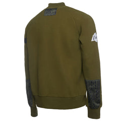 Los Angeles Lakers NBA x Two Hype Culture & Hoops Collection Premium Pullover Sweatshirt - Olive on sale