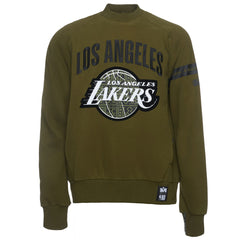 Los Angeles Lakers NBA x Two Hype Culture & Hoops Collection Premium Pullover Sweatshirt - Olive on sale
