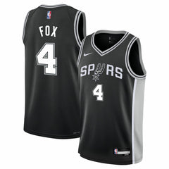 De'Aaron Fox San Antonio Spurs Youth Swingman Jersey - Icon Edition - Black sale