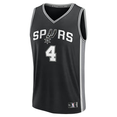 De'Aaron Fox San Antonio Spurs Fast Break Replica Player Jersey - Icon Edition - Black for sale