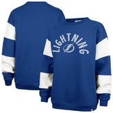 Tampa Bay Lightning '47 Women's Eephus Barred Pullover Sweatshirt - Blue Sweatshirts