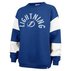 Tampa Bay Lightning '47 Women's Eephus Barred Pullover Sweatshirt - Blue Sweatshirts