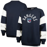 New York Rangers '47 Women's Eephus Barred Pullover Sweatshirt - Navy Sweatshirts