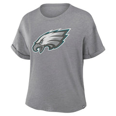 Philadelphia Eagles Women's Tribute Tri-Blend Boxy T-Shirt - Heather Gray online