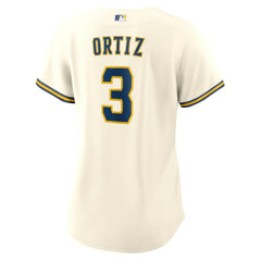 Joey Ortiz Milwaukee Brewers Women's Home Replica Jersey Cream