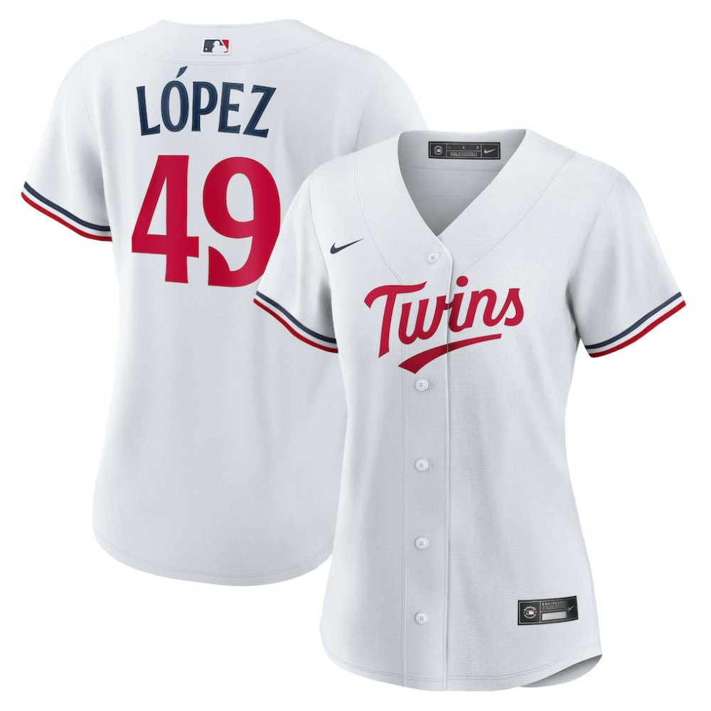 Pablo Lopez Minnesota Twins Women's Home Replica Jersey White