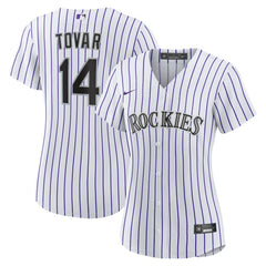 Ezequiel Tovar Colorado Rockies Women's Home Replica Jersey White