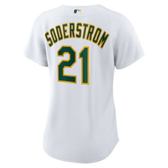 Tyler Soderstrom Athletics Women's Home Replica Jersey White