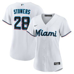 Kyle Stowers Miami Marlins Women's Home Replica Jersey White