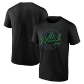 Minnesota Wild Color Block Puck T-Shirt - Black T-shirts
