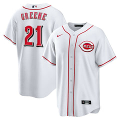 Hunter Greene Cincinnati Reds Home Replica Jersey White