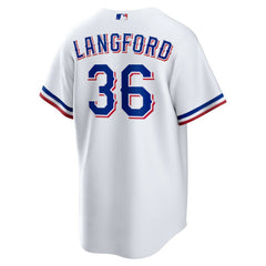 Wyatt Langford Texas Rangers Home Replica Jersey White