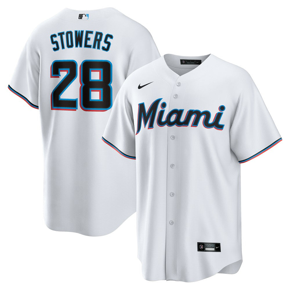 Kyle Stowers Miami Marlins Home Replica Jersey White