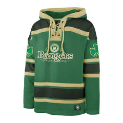 New York Rangers '47 St. Patrick's Day McLucky Superior Lacer Pullover Hoodie - Kelly Green Hoodies