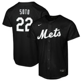Juan Soto New York Mets Youth Replica Fashion Jersey Black