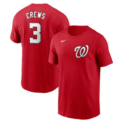 Dylan Crews Washington Nationals Fuse Name & Number T-Shirt Red