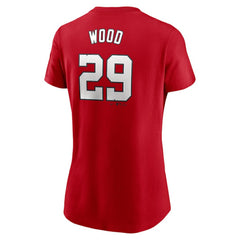 James Wood Washington Nationals Women's Cooperstown Collection Fuse Name & Number T-Shirt Red